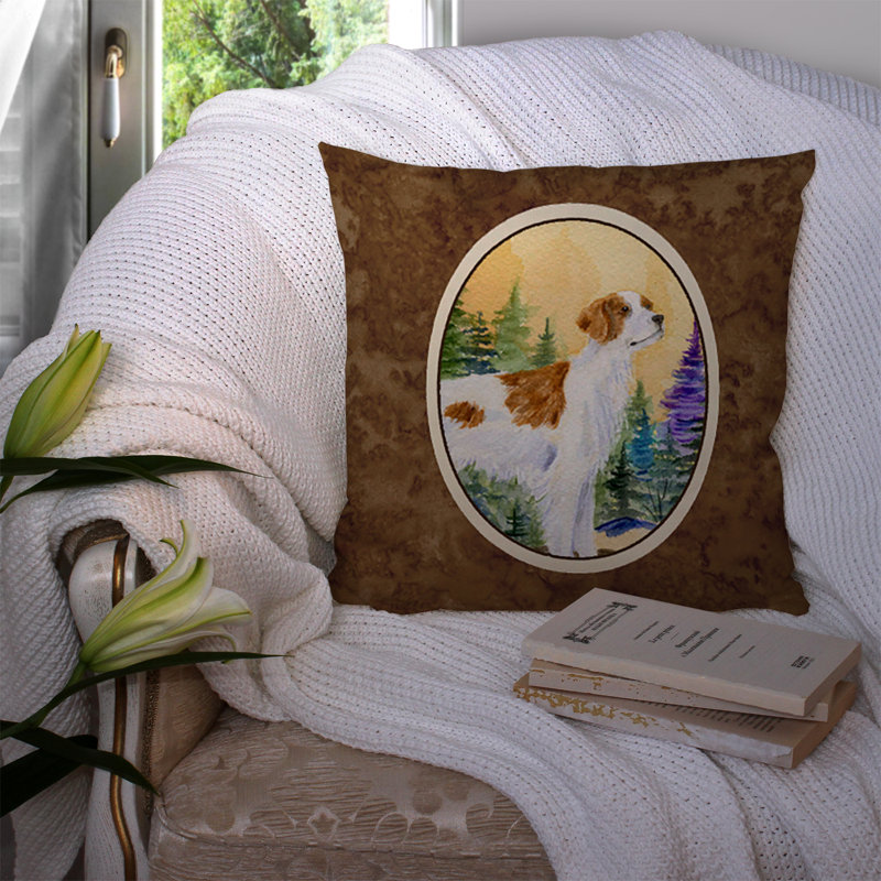 Coussin décoratif intérieur / extérieur brun Setter