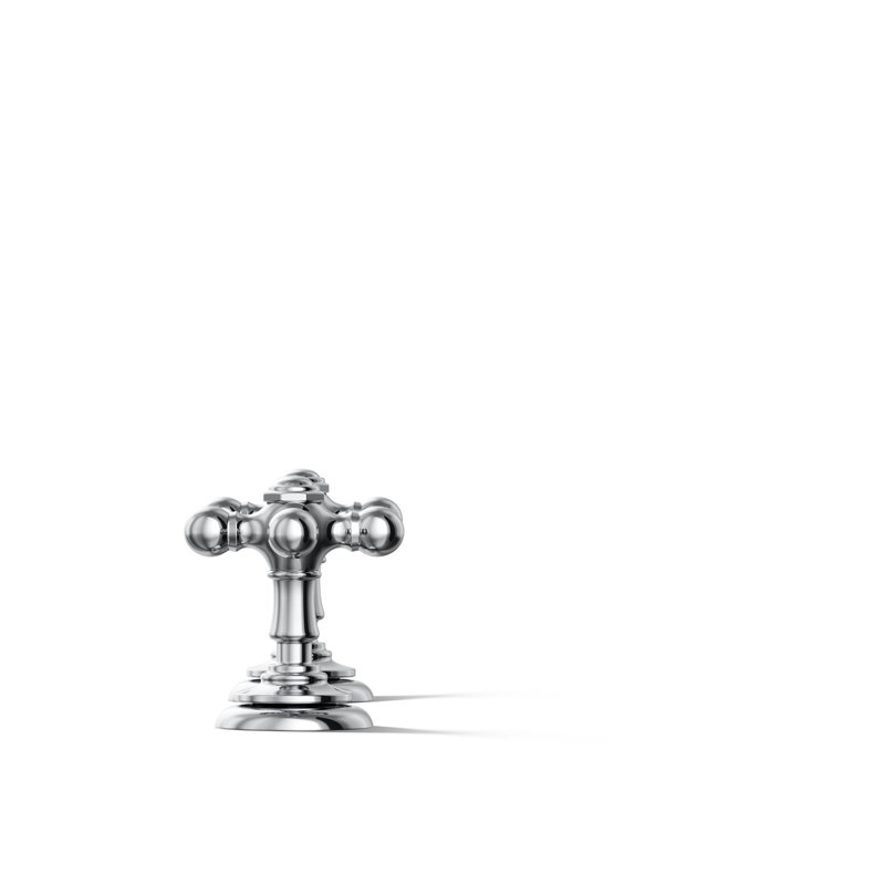 Poignées en croix pour lavabo de salle de bain Artifacts, Chrome poli
