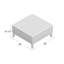Repose-pieds de rangement pour table basse contemporaine en cuir végétalien l 36 po Dover-691846004