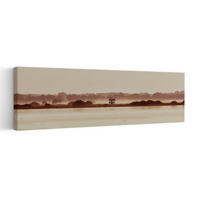 «Misty Lake Morning Peaceful Rustic Serene Landscape Nature», art mural