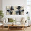 Toile abstraite abstraite noire, grise et orange-854855940