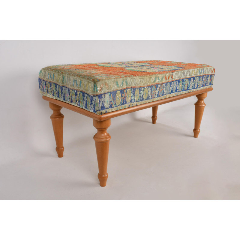 Sitting Bench, Coffee Bench, Ottoman Bench, Upholstered Bench, Turkish Rug Bench, Kilim Bench, Home Decor Bench, Handmade Bench