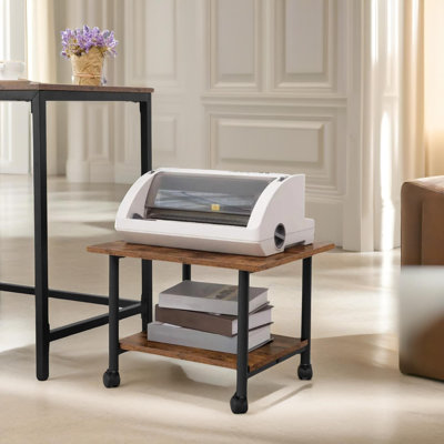 2-Tier Printer Cart with Storage Shelf