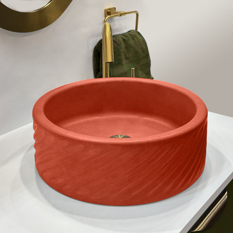 Newterra 16'' L Bathroom Sink, Clay