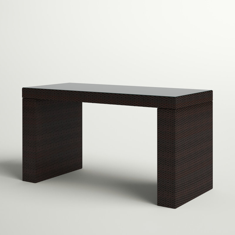 Larrissa Rectangular Glass Outdoor Bar Table