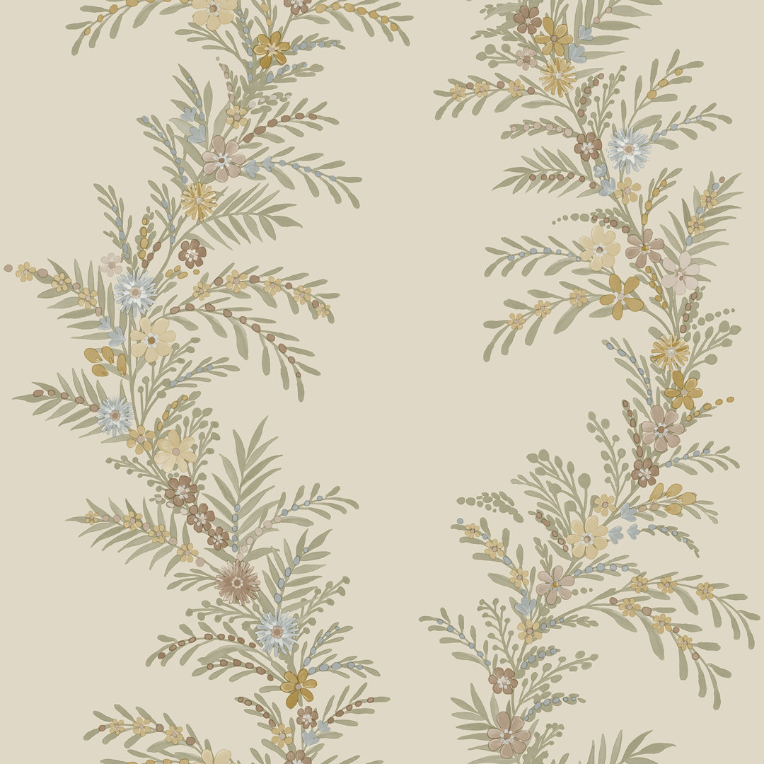 Posy Spruce Peel and Stick Wallpaper Winston Porter