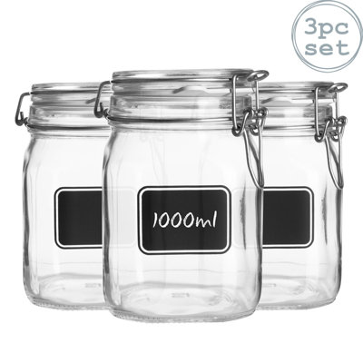 Lavagna Glass Storage Jars with Labels