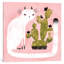 Cat Cactus by Terry Runyan - Wrapped Canvas Gallery-Wrapped Canvas Giclee-41185544