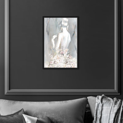 «Fashion and Glam Th pensing You You», peinture traditionnelle rose - peinture sur toile