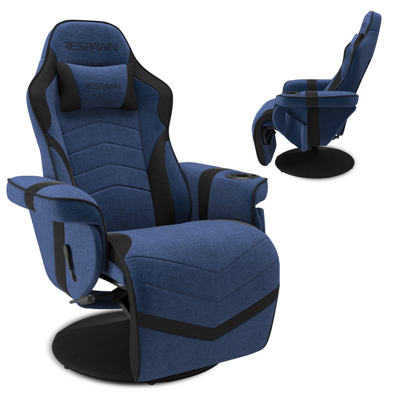 Fauteuil de jeu inclinable avec repose-pieds et support lombaire RESPAWN 900, Bleu