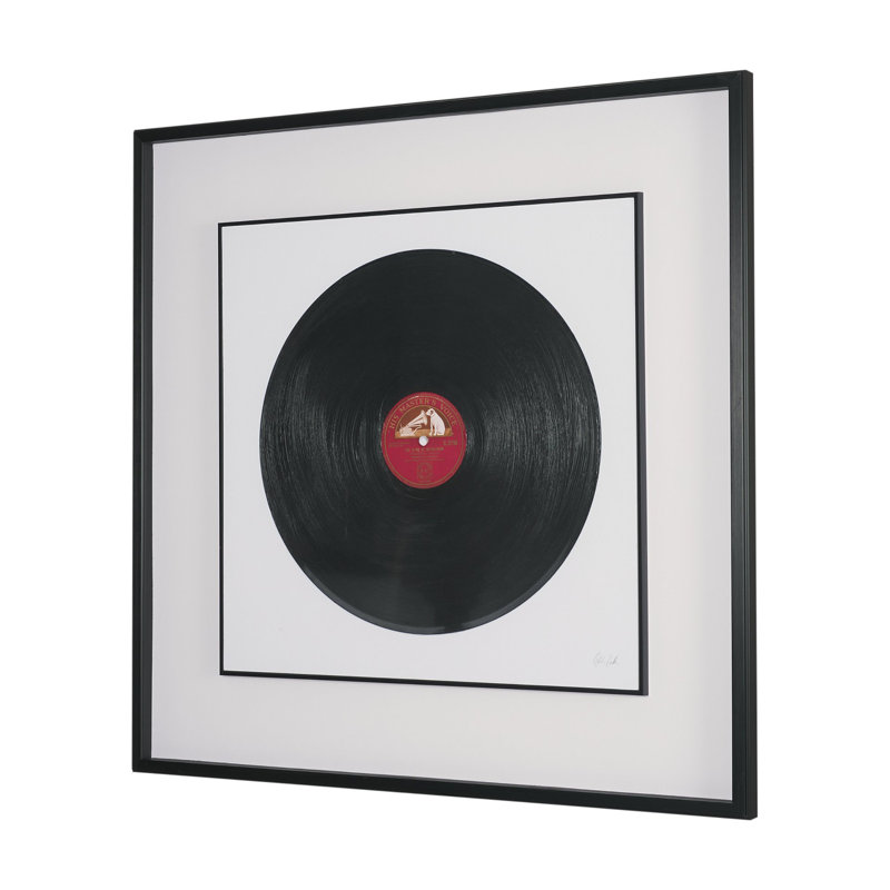 Disque de Deborah Revell, reproduction d'art encadrée à la main mat sous verre, Record