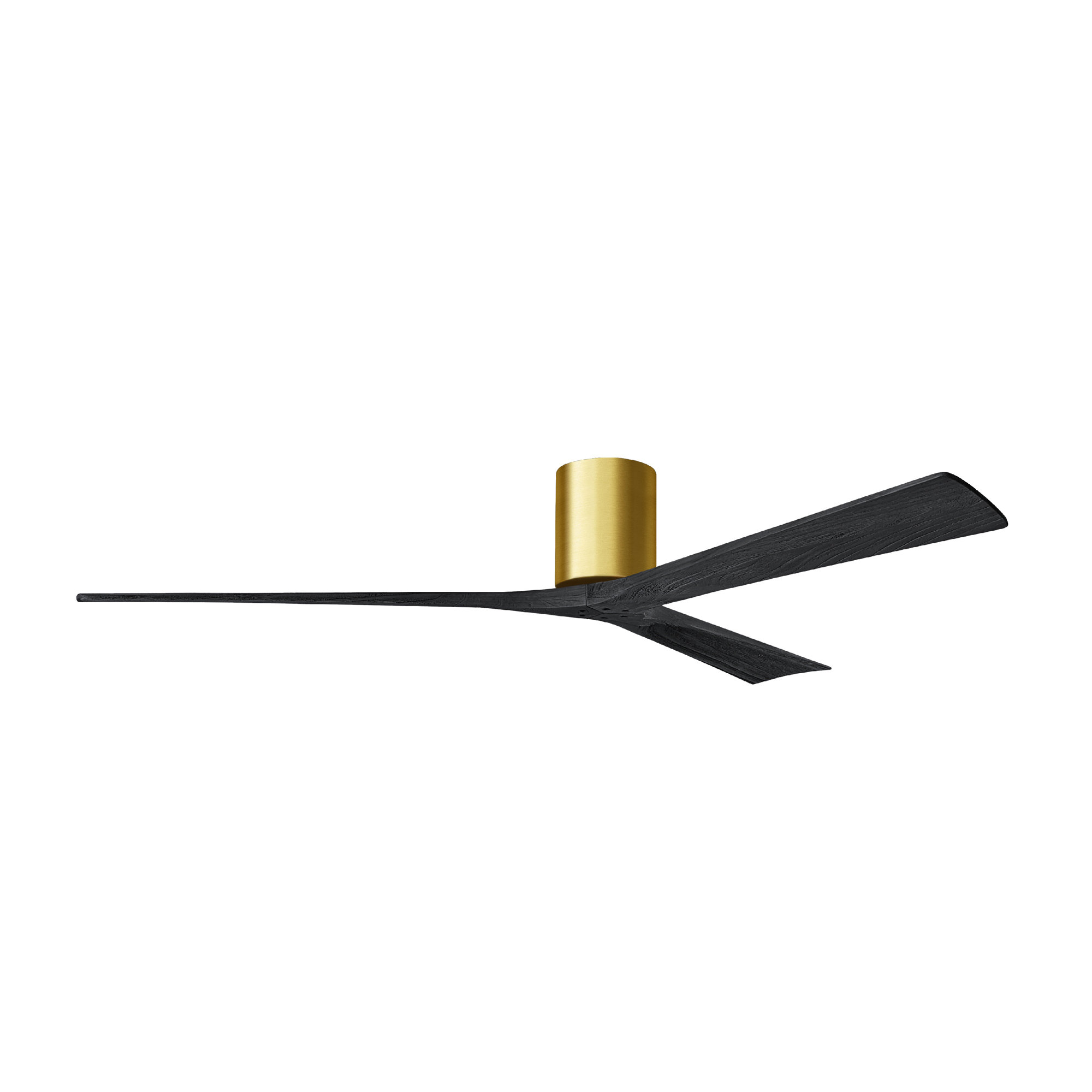 Olivier 3 Blade Ceiling Fan, Matte Black, Brushed Brass, 72"