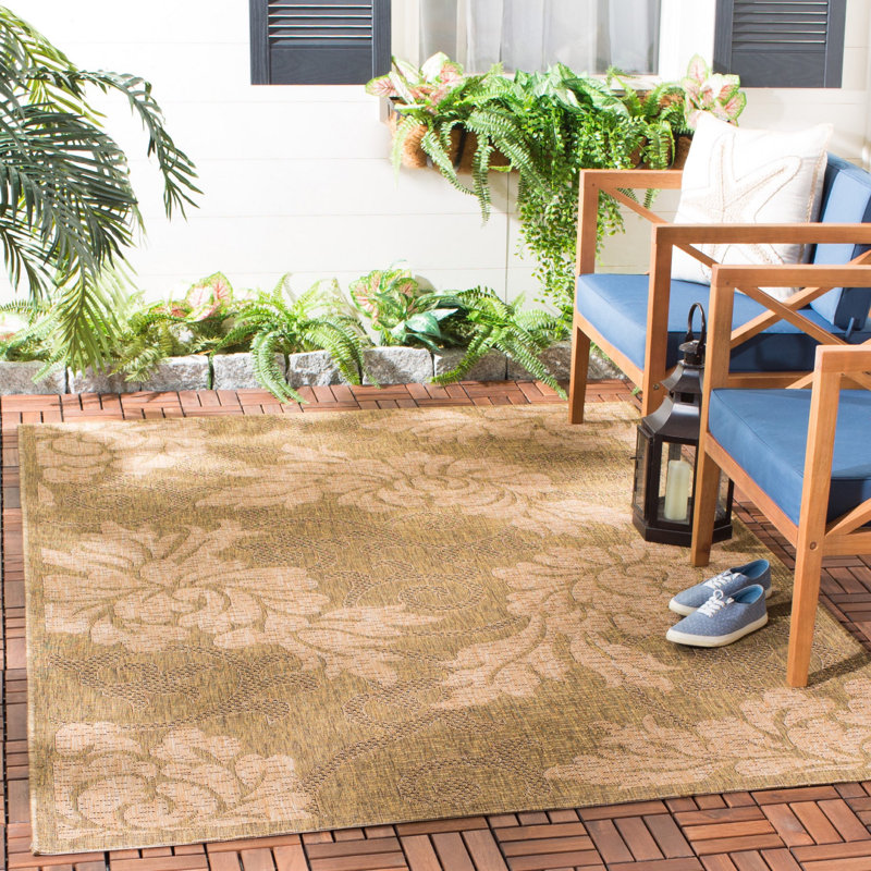 Marpain Performance Floral Indoor/Outdoor Area Rug, Rectangle 8' x 11'