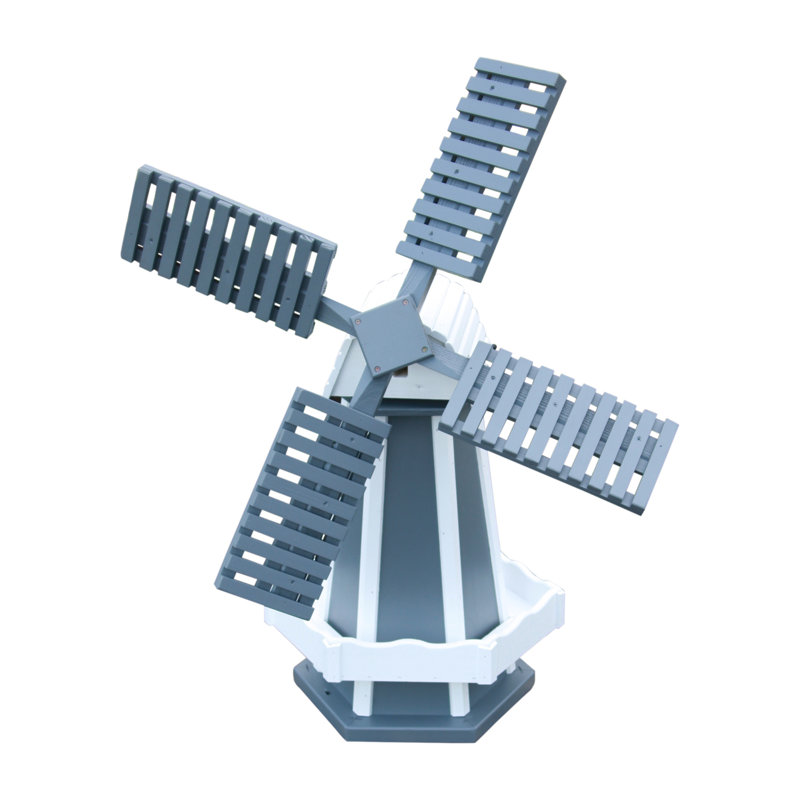 Moulin à vent traité sous pression Donte, H 48 po x l 18 po x P 18 po, Bleu Wegewood