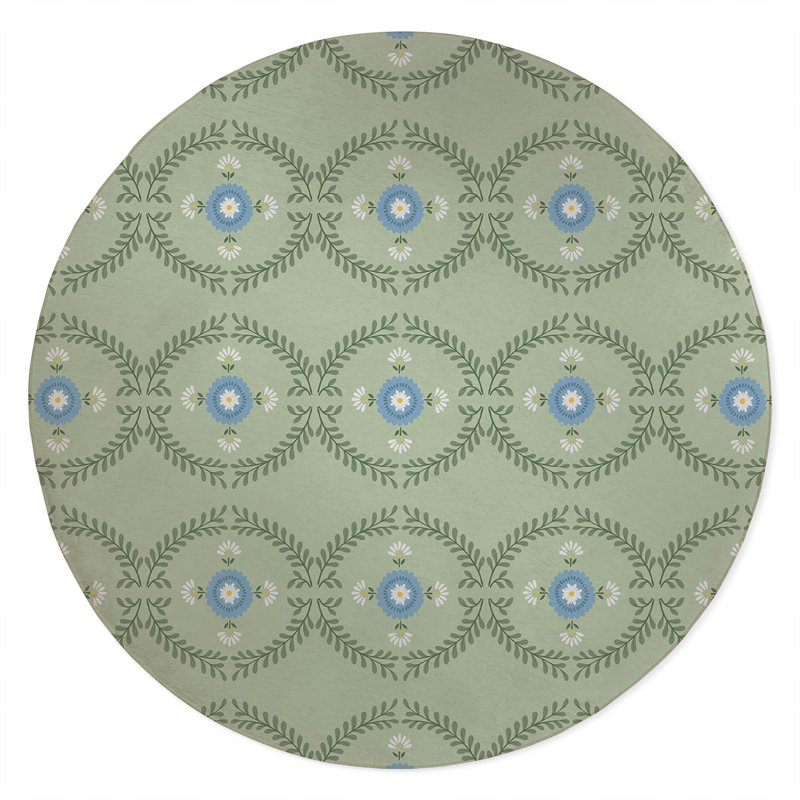 Bree Non Slip Outdoor Rug, Round 5'
