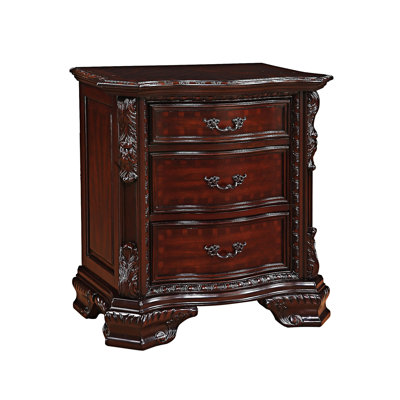Table de chevet avec tiroirs