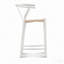 Tabouret de comptoir teint en blanc