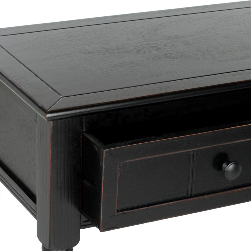 Console en bois massif 35,8 po Malmesbury, Noir patiné