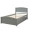 Lit plateforme simple avec deux tiroirs, gris-547408968