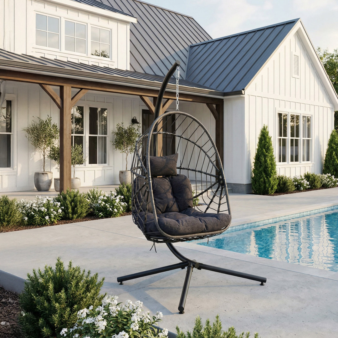 Swing Hanging Egg Chair with Cushion and Headrest