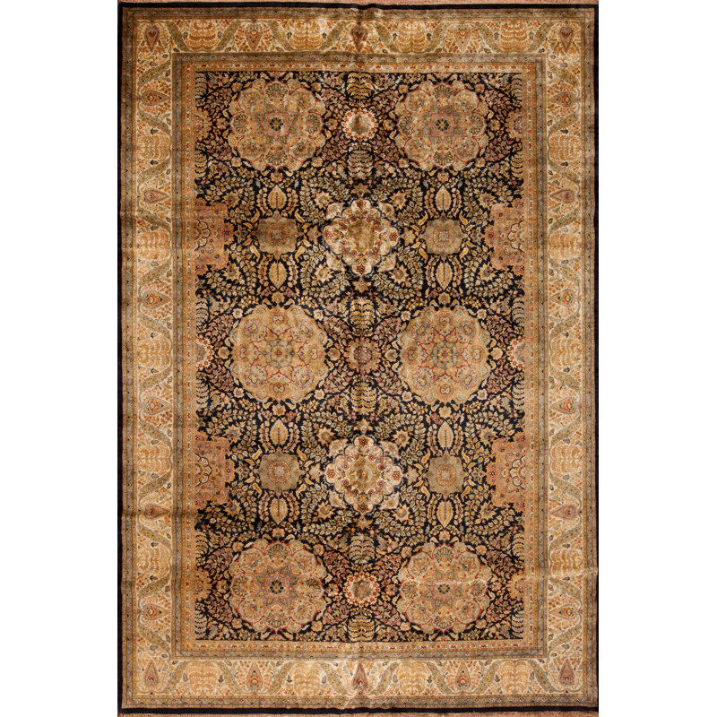 Golden Age Hand Knotted Wool Area Rug, Rectangle 12' x 18'