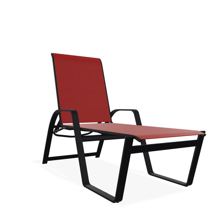 Holna Outdoor Rust-Resistant Metal Chaise Lounge