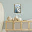 Oiseau de plage sur toile bleue encadrée par Petal Prints Design-1658816092-1658816089