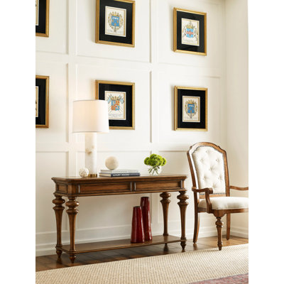 Ensemble de console et miroir en bois massif de 54 po Interlachen