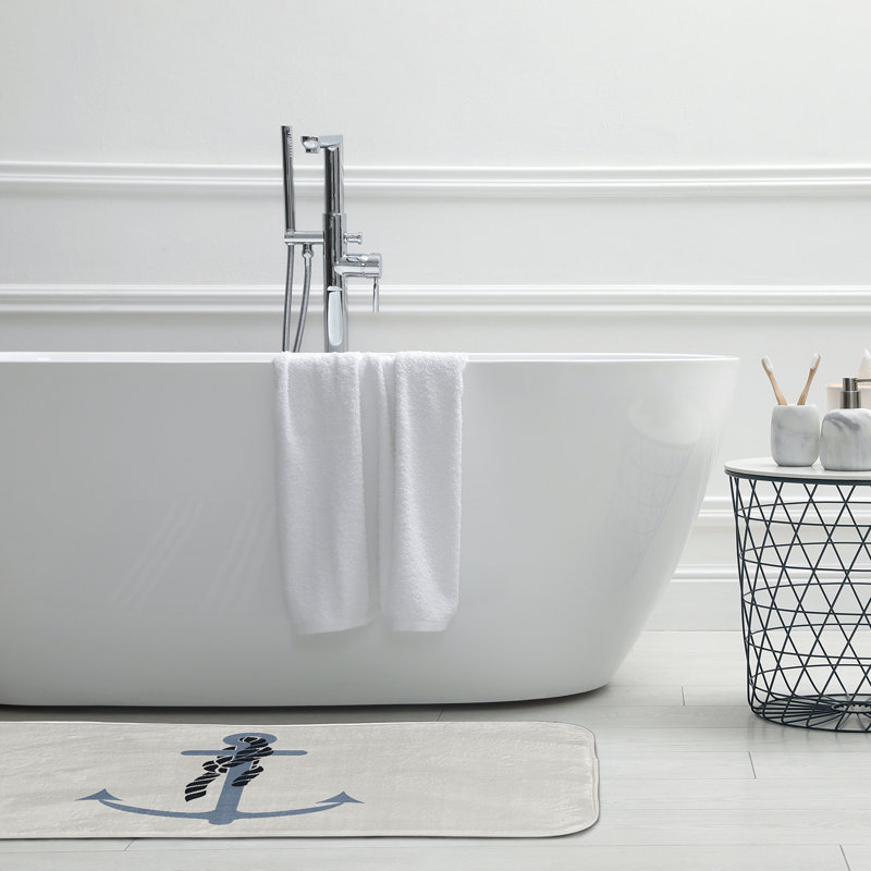 Tapis de bain Nautical Nights, Bleu, L 21 po x L 34 po