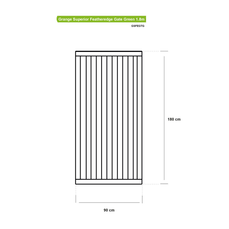 Grange Featheredge 1.8m Wooden Gate