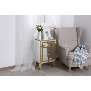  End Table 1 Drawer 18in. W X 13in. D X 29in. H in Gold
