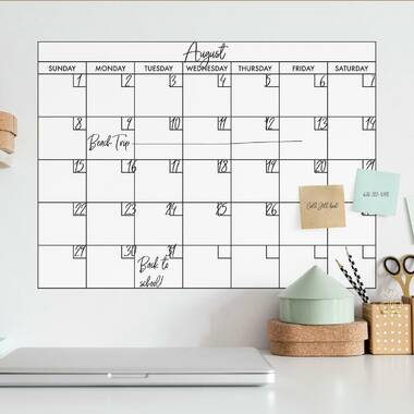 Latitude Run® Calendar Whiteboard Wall Decal & Reviews