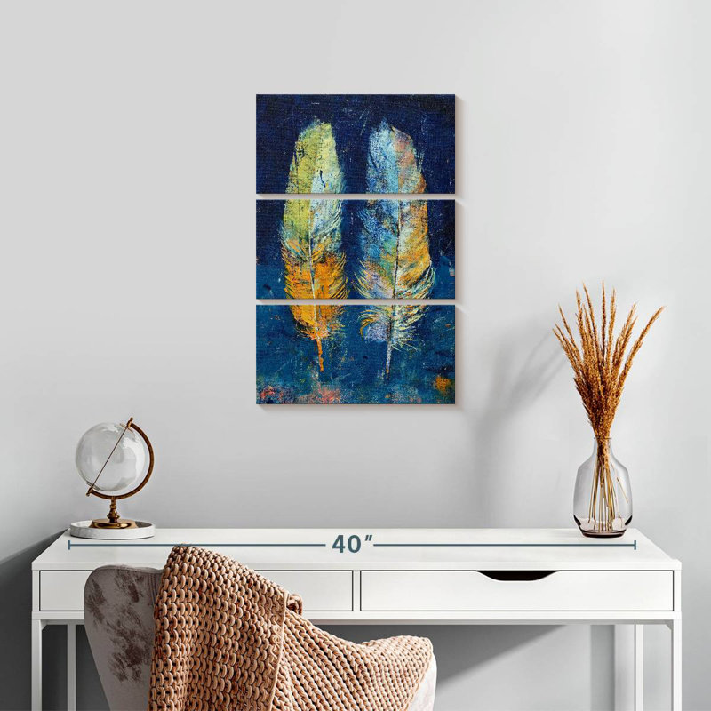 Feathers Duo, 23" H x 14" W