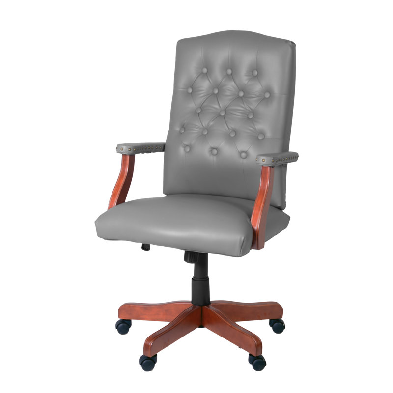 Ivy League Clubhouse Dining or Meeting Swivel Chair, Cherry
