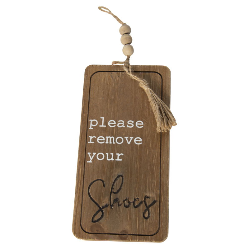 Signe en bois «chaussures»