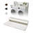 Wood 54" x 27.5" Washer Dryer Countertop with 12" Edge Rails & Non-Slip Pads for Folding Clothes-127303158