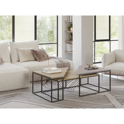 Guelph 3-Piece Nesting Coffee Table Set Stylish & Space-Saving