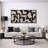 Mid Century Shape Abstract Contours, Black And White Beige Artwork, Retro Bedroom Home Decor, Extra Large Framed Canvas Print Wall Art-111568151-96074540