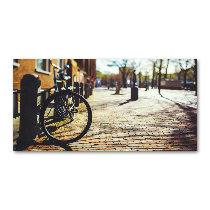 Bike In Amsterdam - No Frame Print on Canvas