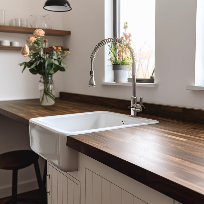 24.75'' Walnut Wood Peel and Stick Backsplash