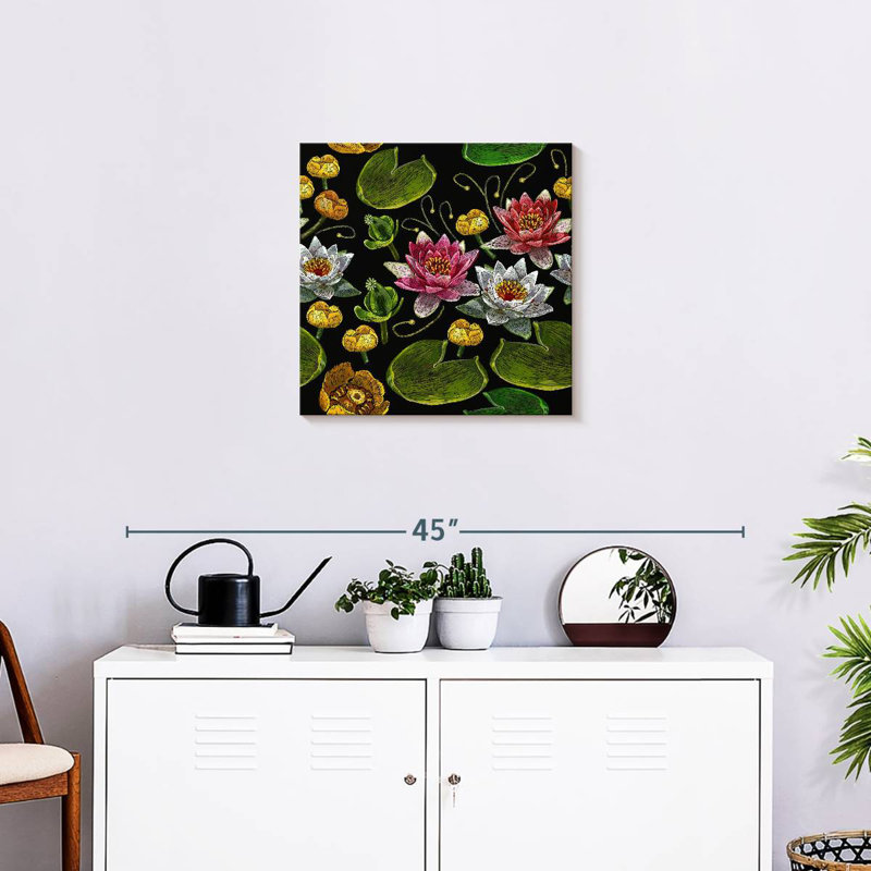 Broderie Harnek Lotus Garden, H 20 po x l 20 po