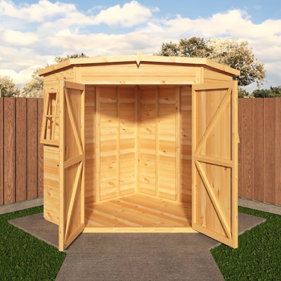 Shire Corner Shed 6 ft x 6 ft Shiplap