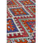 Tapis unique de 6 pi 5 po x 9 pi 1 po orange / saumon / bleu Jijim