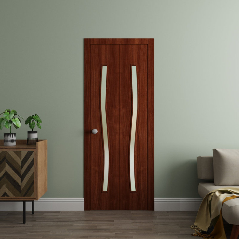 Portes coulissantes pliantes pour garde-robe coulissante ESSENTIAL 8002 - Ensemble de quincaillerie robuste pour moulures à moulures - Portes de garde-robe en bois massif