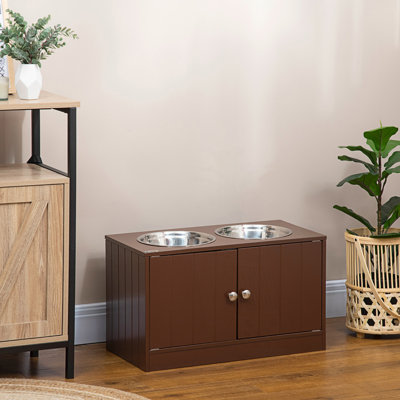 Accent Cabinet, Dog Bowls With Storage Cabinet Containing Large 44L Capacity