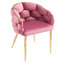Fauteuil moderne en velours avec fauteuil d'appoint rose