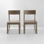 Ensemble de 2 chaises de salle à manger intérieures / extérieures en PEHD gris, chaises de jardin et de patio toutes saisons avec dossier moderne-631089215