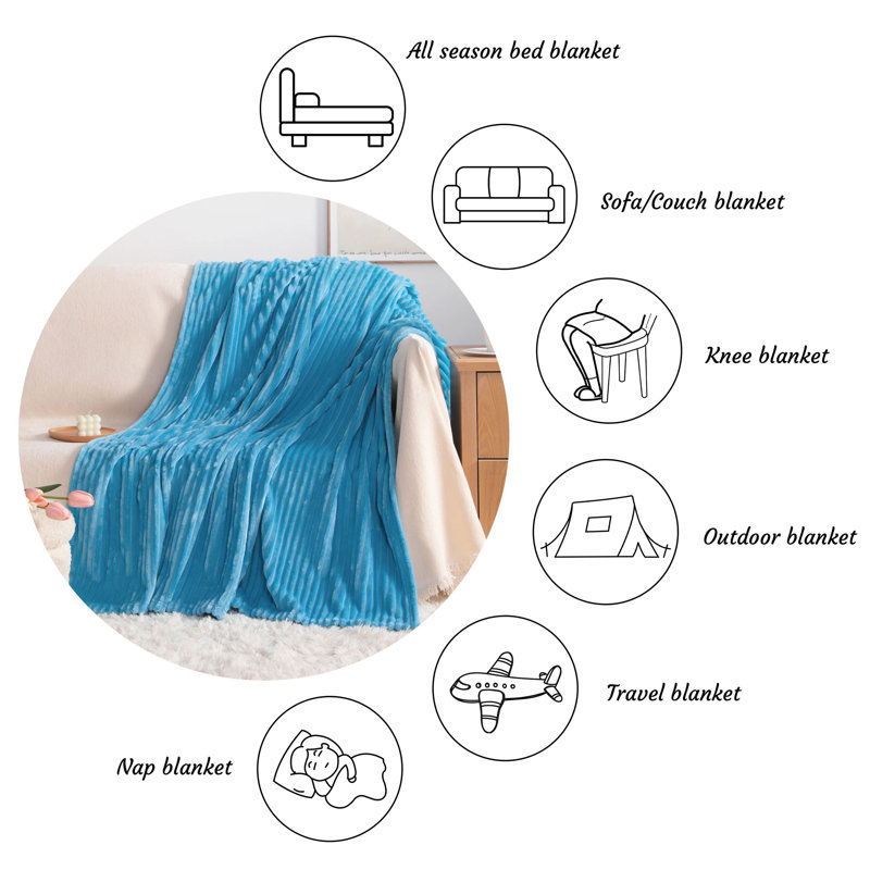 Couverture pour bébé en peluche?, Bleu, Jeté