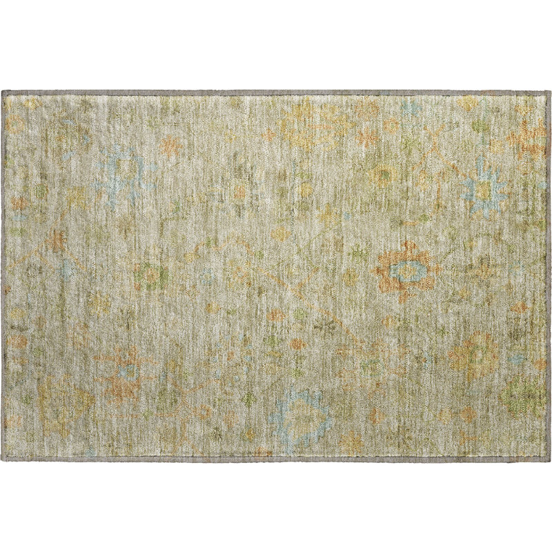 Premium Machine Washable Mayfield AMF1930 Global Rug, Rectangle 1'8" x 2'6"