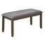 Élégante table de salle à manger en bois 6 pièces avec 4 chaises et un banc. Ensemble de table de salle à manger moderne pour 6 personnes, ensemble de table de salle à manger rectangulaire pour le salon, la cuisine et la salle à manger, noyer